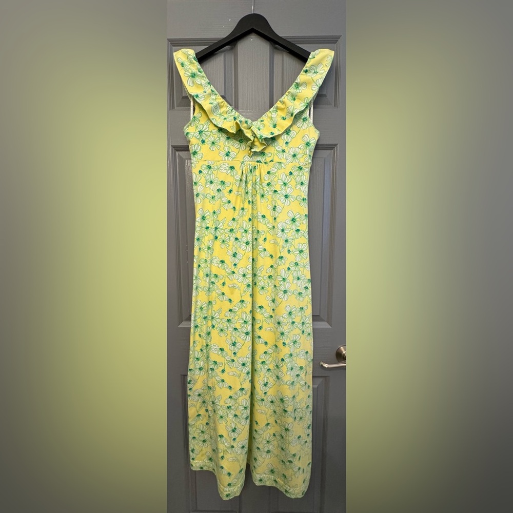 Lilly Pulitzer Vibrant Yellow and Green Maxi Dress